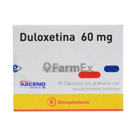 Duloxetina 60 mg x 30 cápsulas "Ley Cenabast" Ascend